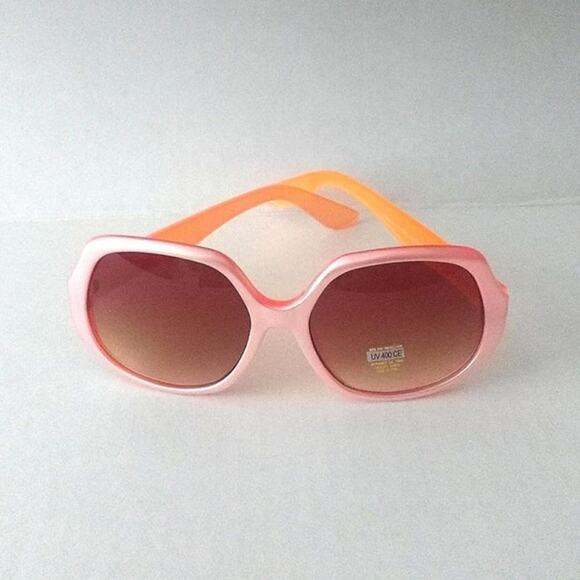 Orange Neon Trendy Sunglasses UV400 Protection - Picture 2 of 3
